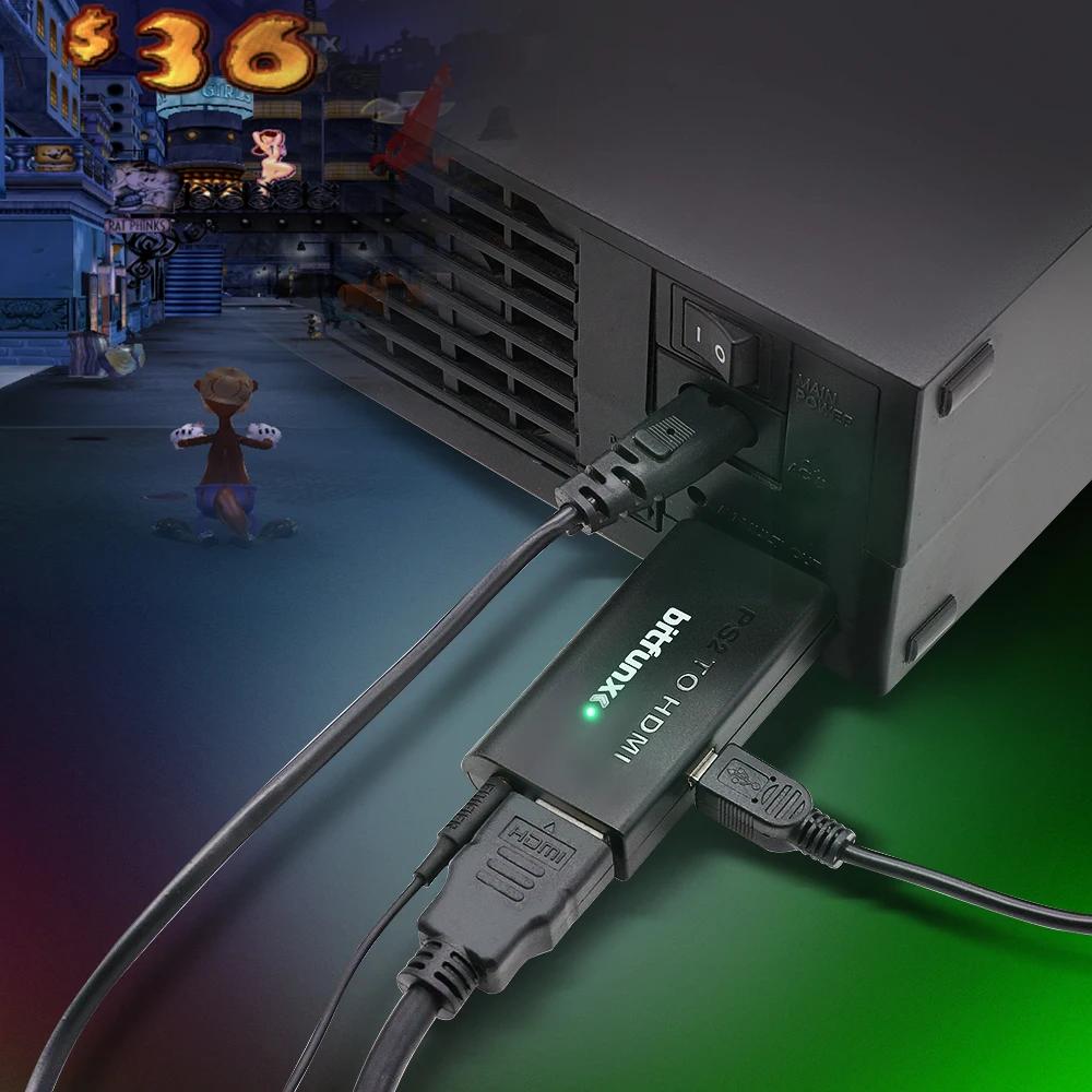 Bitfunx PS2 HDMI ȣȯ ,  ÷̼̽ 2, PS2, PS3 ֿܼ   , 3.5mm